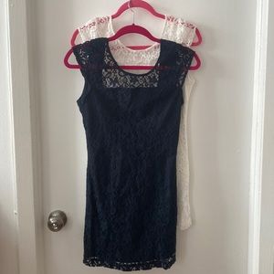 BUNDLE! Two Hollister dresses, navy blue and white.